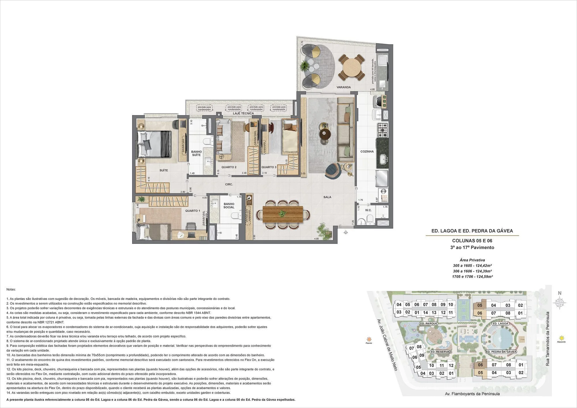 Planta ilustrativa · 4 quartos col05 06