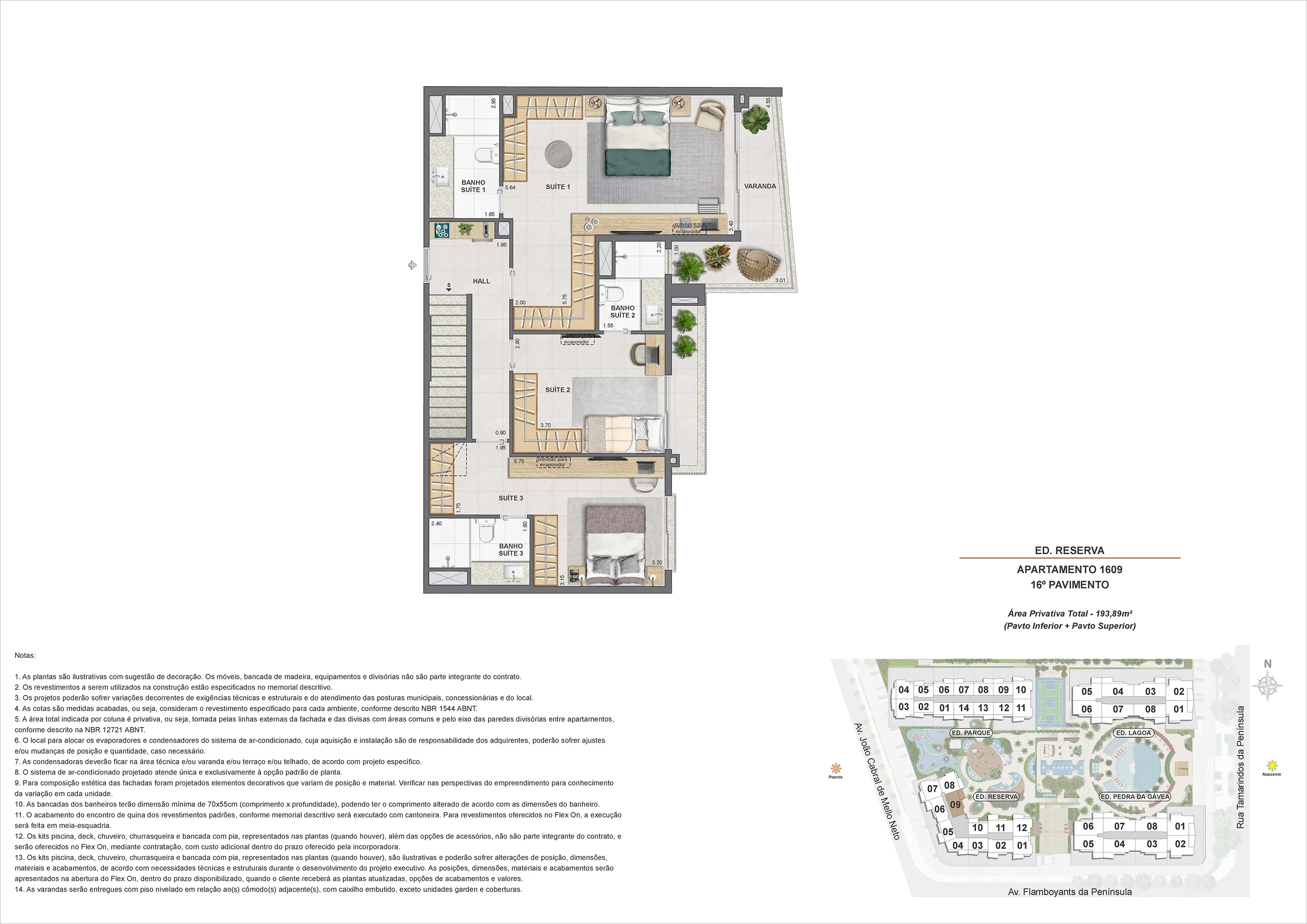 Planta ilustrativa · Cobertura Ed. Reserva 1609 16pav