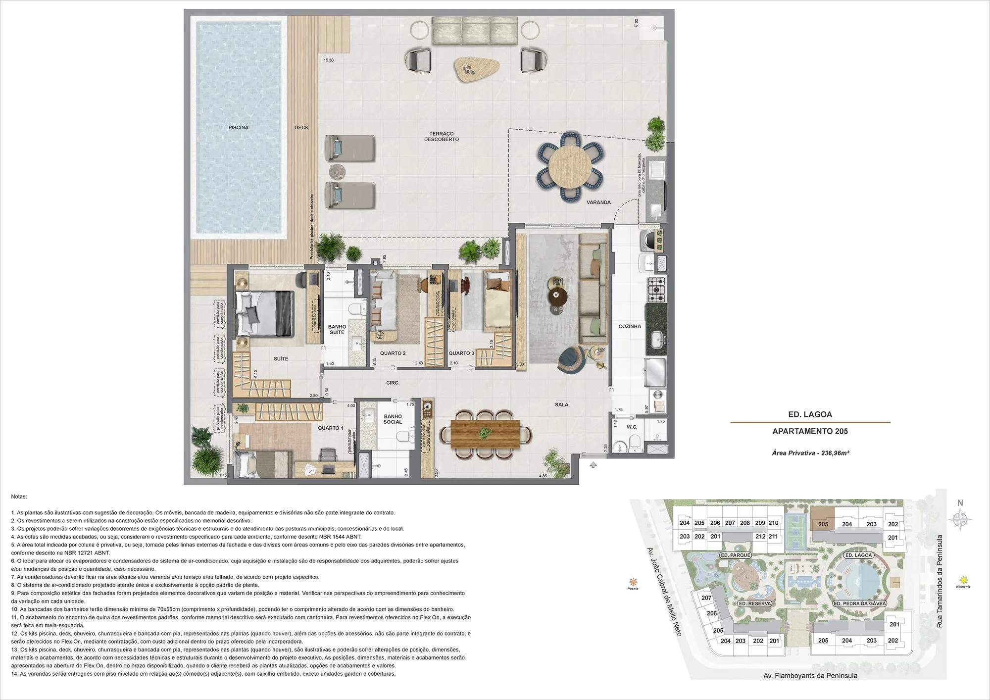 Planta ilustrativa · Garden 205 Ed. Lagoa