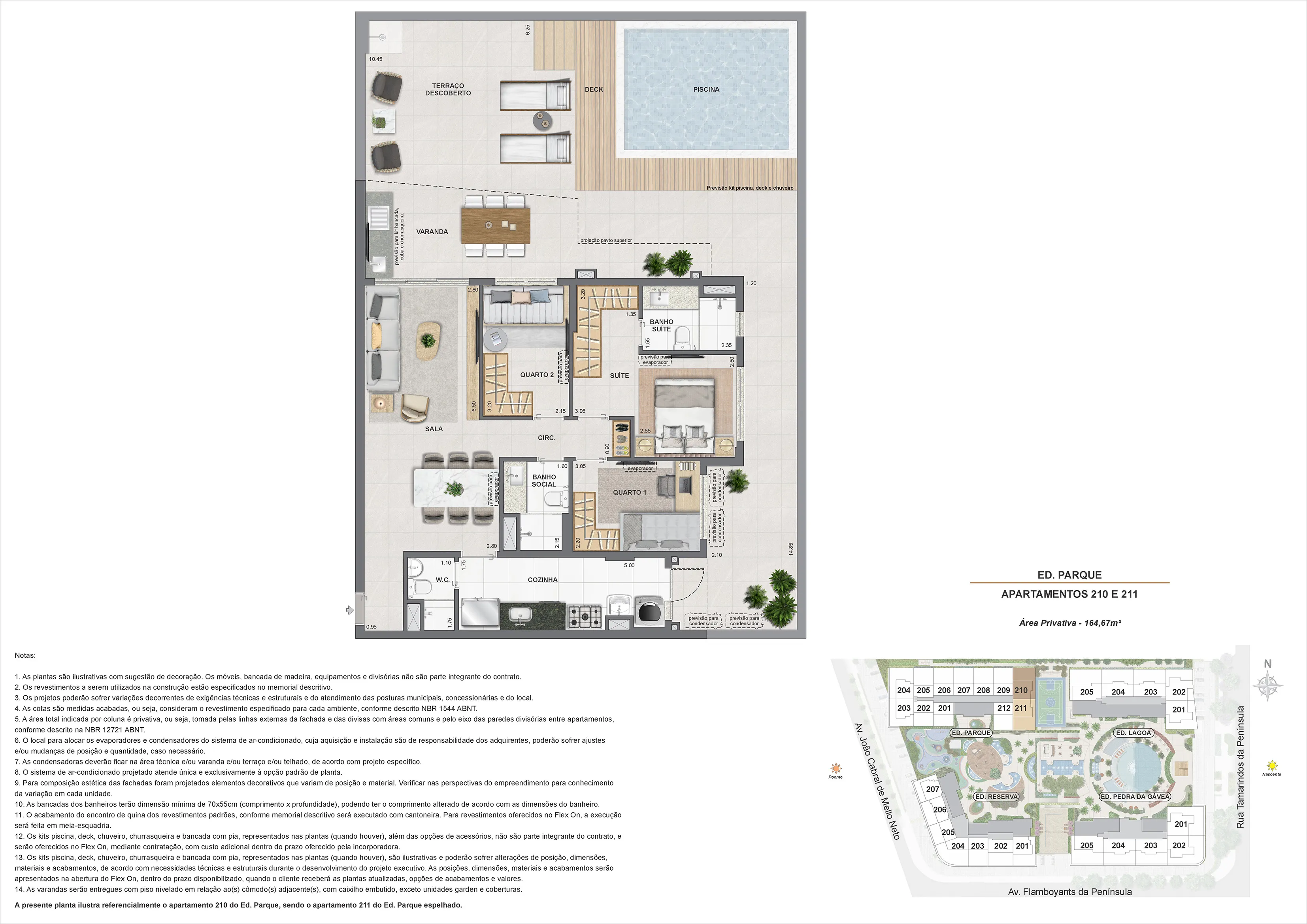 Planta ilustrativa · Garden Ed. Parque 210 211 b