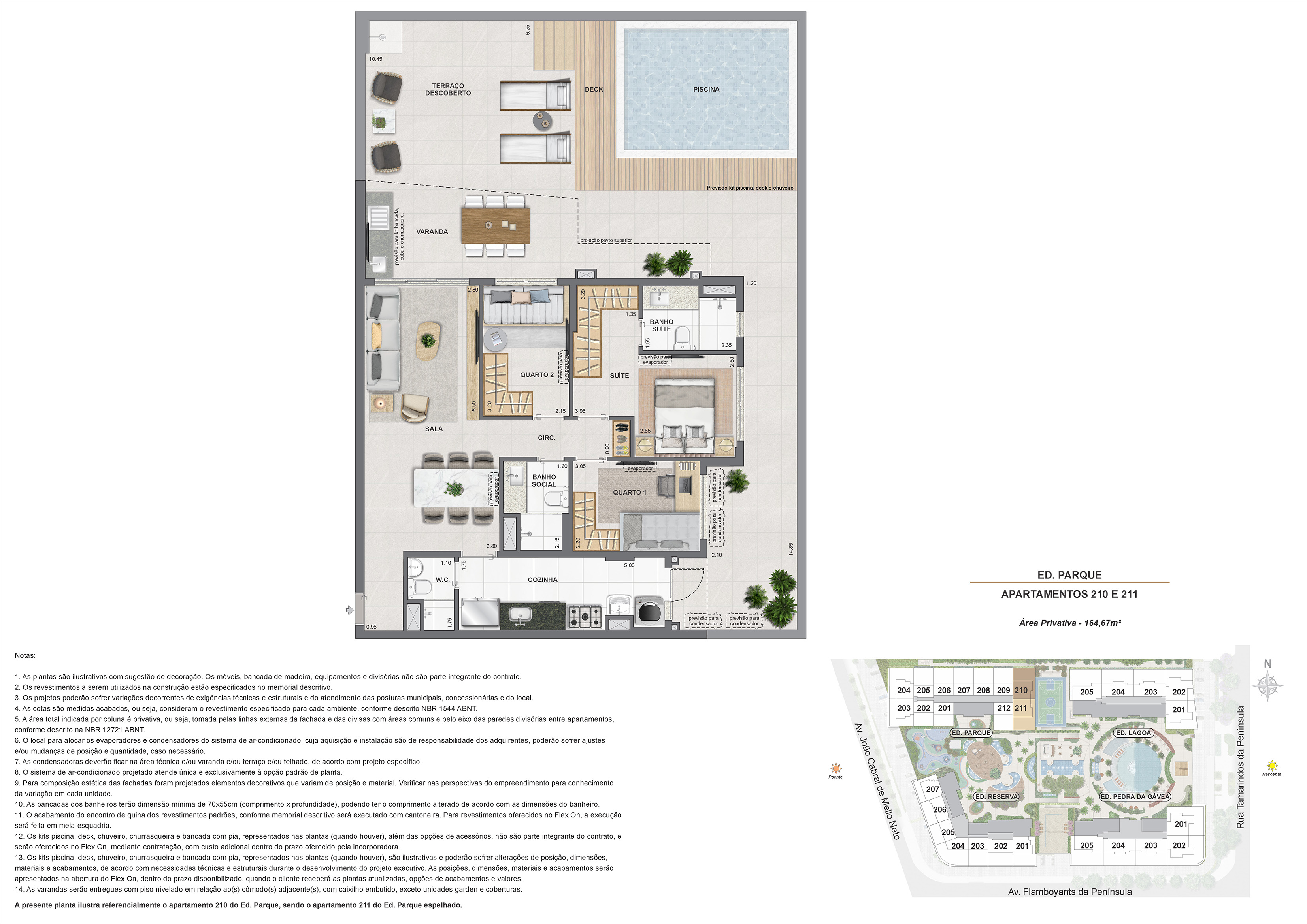 Planta ilustrativa · Garden Ed. Parque 210 211