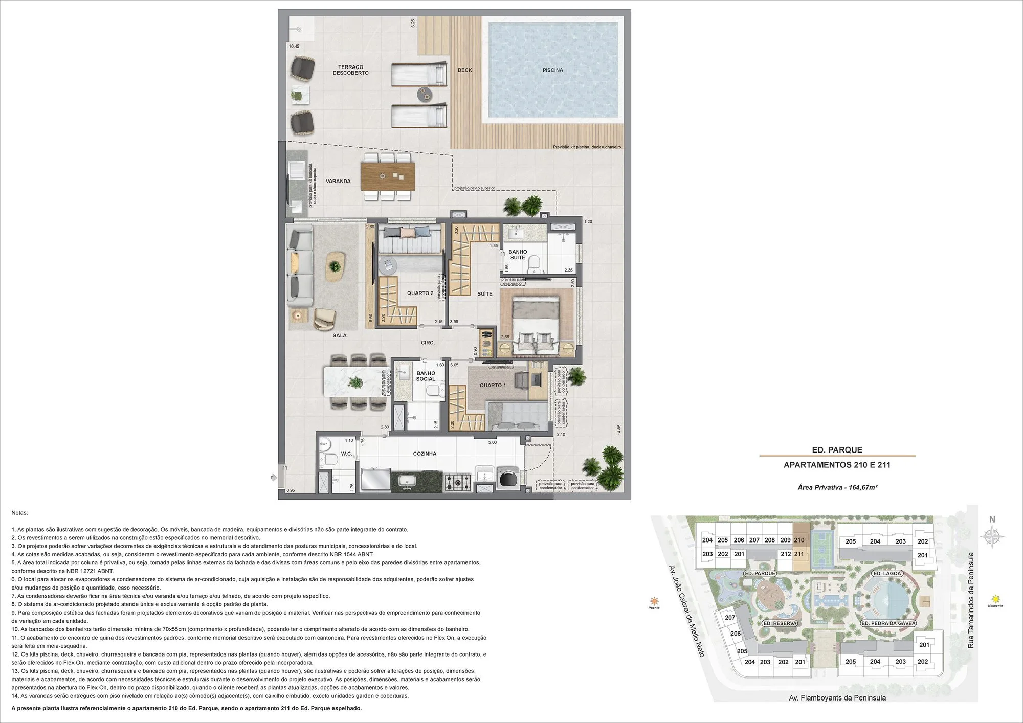 Planta ilustrativa · Garden Ed. Parque 210 211