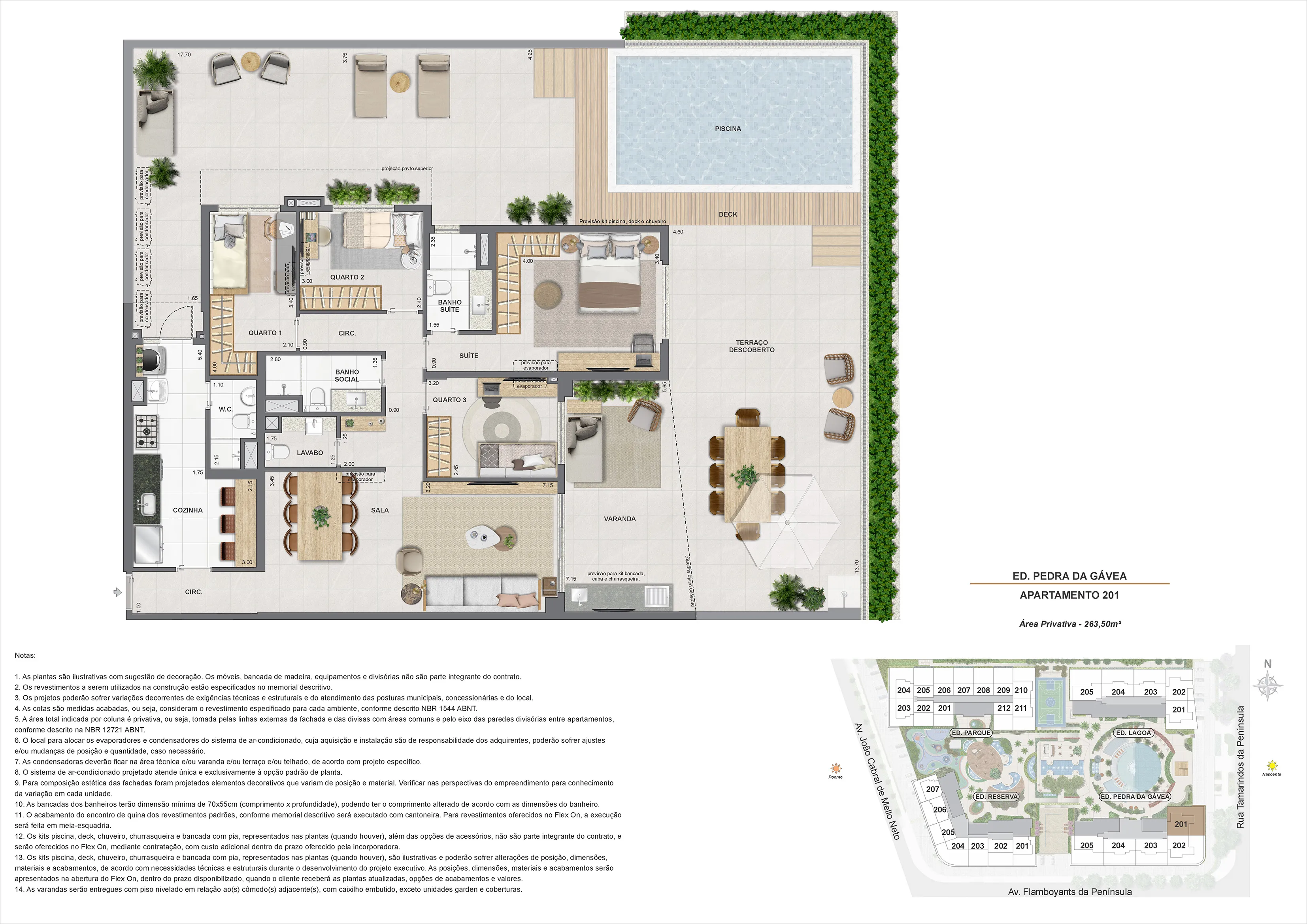 Planta ilustrativa · Garden Ed. Pedra 201