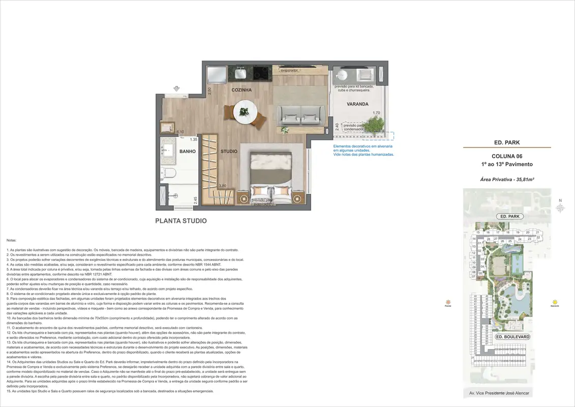 Planta Studio · Coluna 06