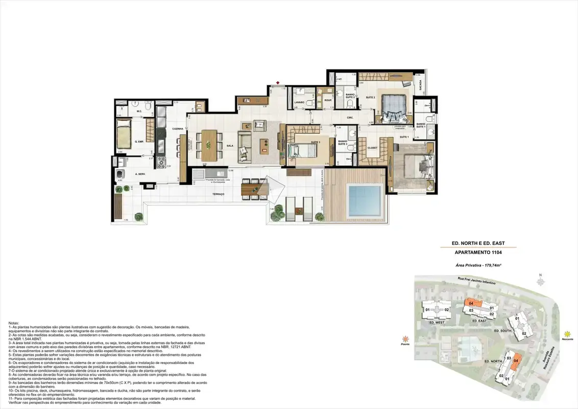 Latitud ED. North e ED. East Cobertura 179m² Coluna 04