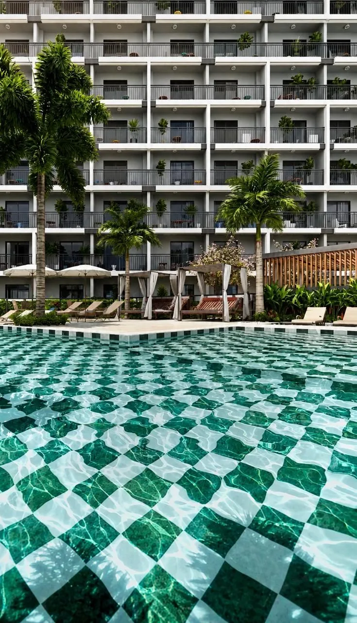 Imagem prévia da piscina adulto do Living Full 24h, outro ângulo