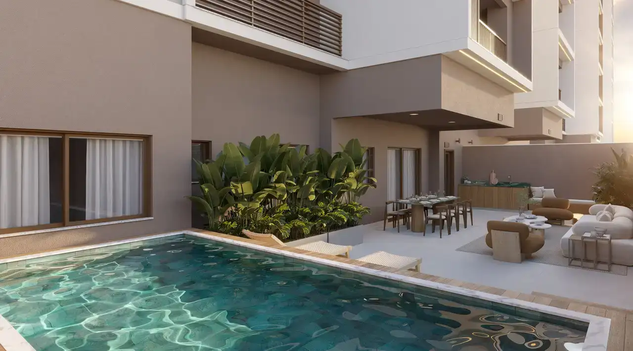 Piscina e área de lazer
