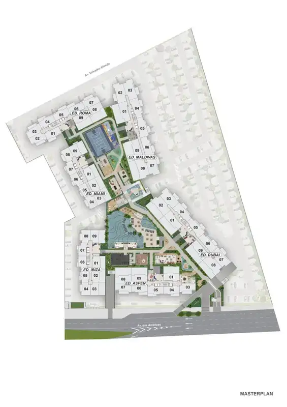 Masterplan · implantação geral do WE Barra by Living